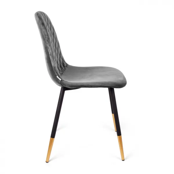 Stolička NOIR zamatová sivá SS22 933473
