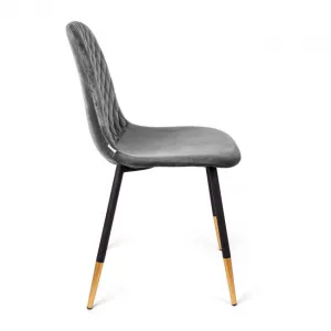 Stolička NOIR zamatová sivá SS22 933473