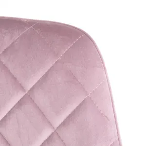 Jedálenská stolička SHELTON zamatová ružová 860497
