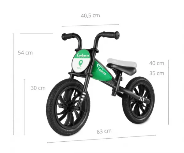 QPLAY Odrážadlo Feduro Green, vek 3-6 rokov
