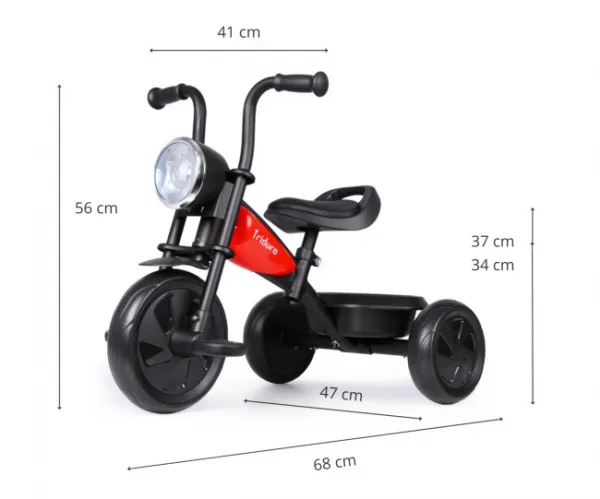 QPLAY Trojkolka Triduro Red, vek 2-6 rokov