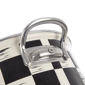 Kastróll smalt ŠACHOVNICA Lem 1,6 l