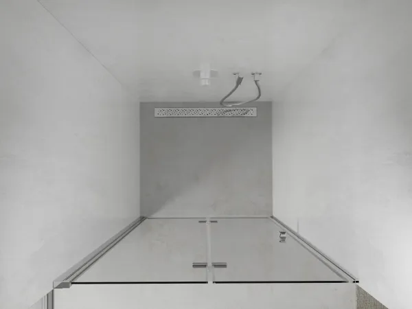 MEXEN - Lima sprchové dvere zalamovacie 65, transparent, chróm sa stenovým profilom 856-065-000-01-00