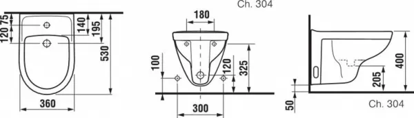 JIKA - Lyra plus Závesný bidet, otvor na batériu, biela H8303810003021