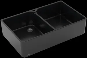 VILLEROY & BOCH VILLEROY & BOCH - Keramický drez Villeroy & Boch Farmhouse 90 X, 639001R7, Pure Black 639001R7