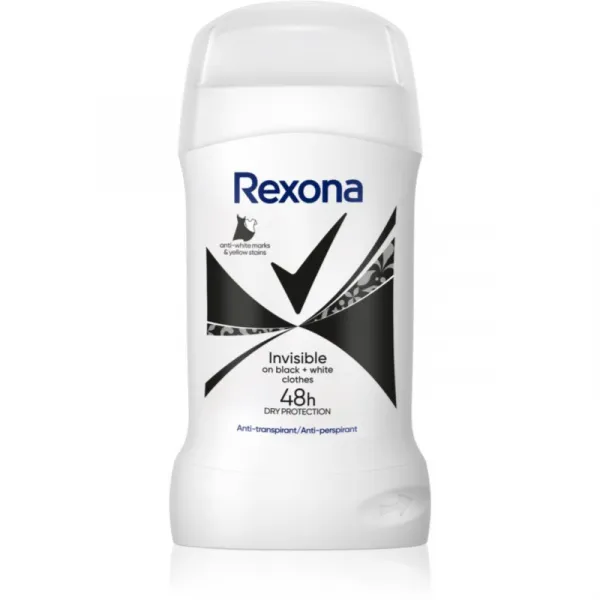 Rexona Invisible Black&White tuhý antiperspirant proti bielym škvrnám 50 ml