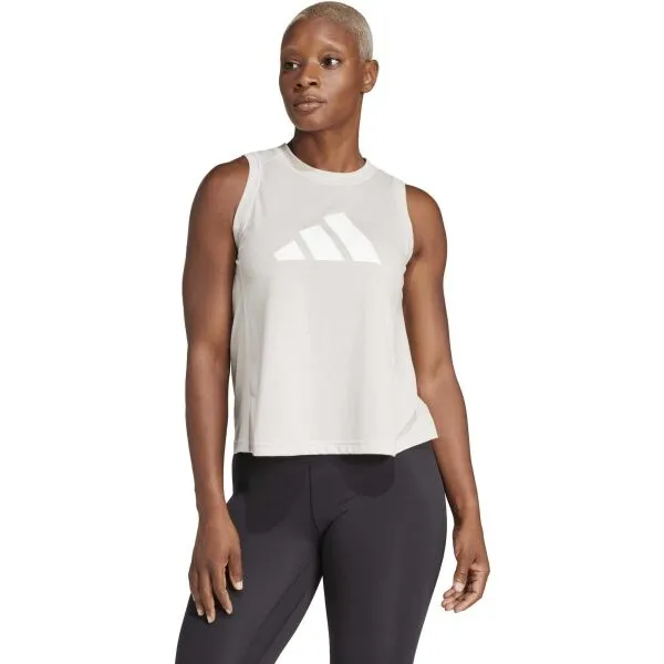 adidas TRAIN ESSENTIALS TRAINING TANK TOP Dámske tielko, béžová, veľkosť
