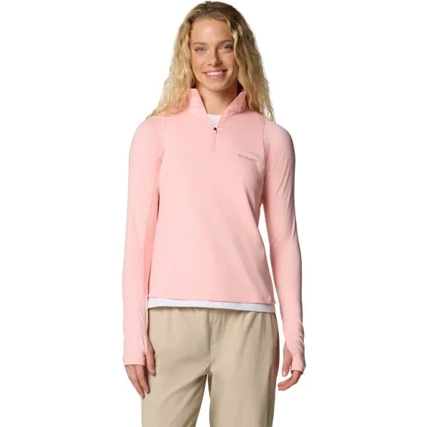 Columbia WEEKEND ASCENT™ HALF ZIP Dámska funkčná mikina, ružová, veľkosť