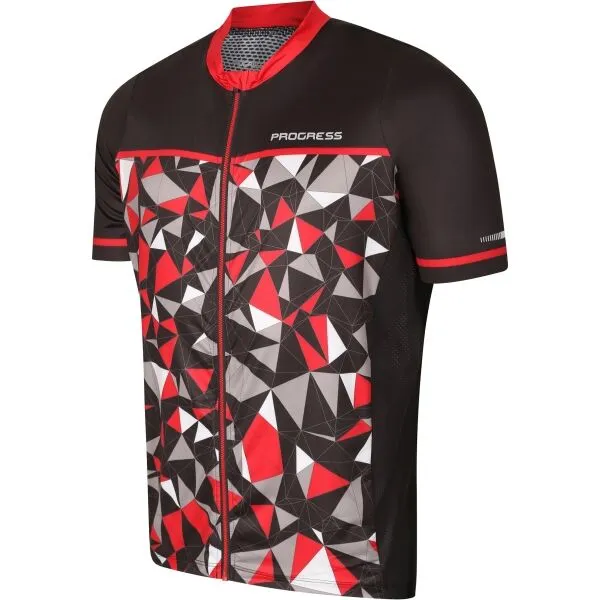 PROGRESS REPRESENT Pánsky cyklistický dres, čierna, veľkosť