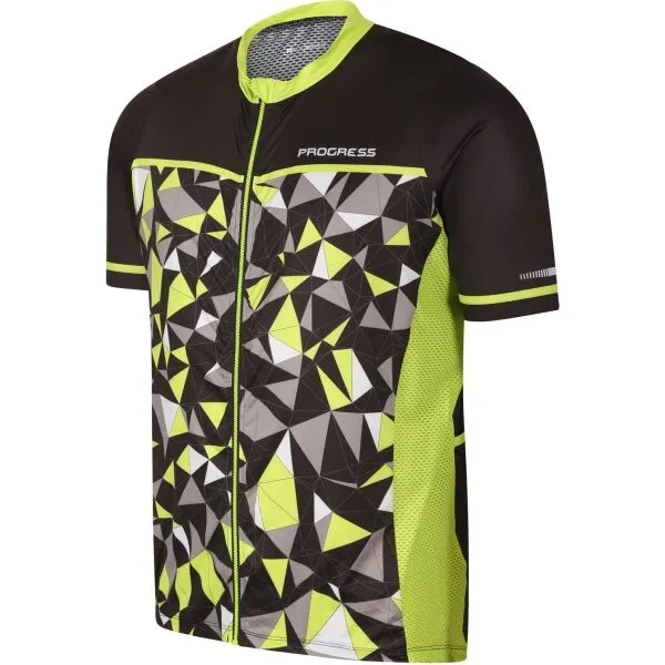 PROGRESS REPRESENT Pánsky cyklistický dres, čierna, veľkosť XXL