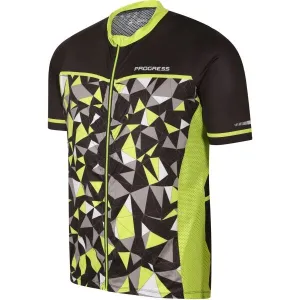 PROGRESS REPRESENT Pánsky cyklistický dres, čierna, veľkosť XXL