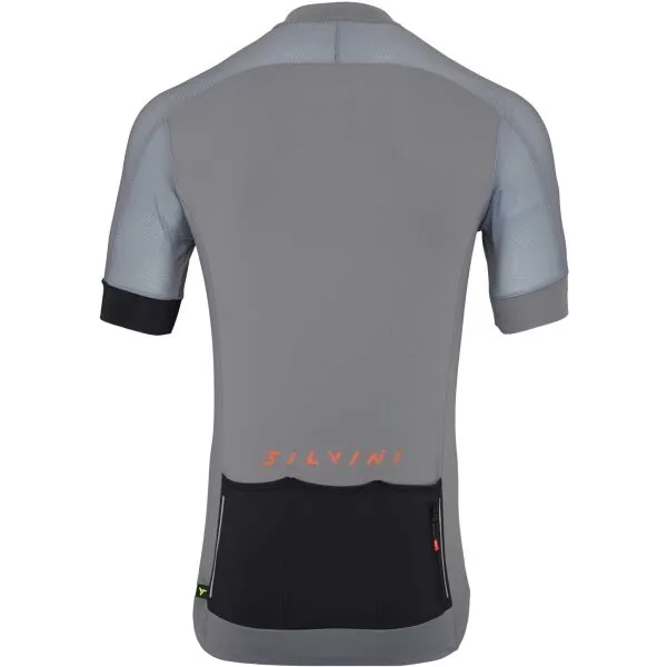 SILVINI CARNIO Pánsky celorozopínací cyklistický dres, sivá, veľkosť