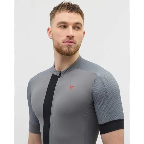 SILVINI CARNIO Pánsky celorozopínací cyklistický dres, sivá, veľkosť