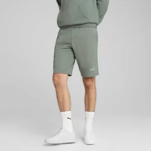 Puma ESSENTIALS+ LOGO LAB GRAPHIC SHORTS 10 Pánske teplákové kraťasy, zelená, veľkosť