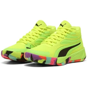Puma COURT PRO MARBLE JR Chlapčenská obuv na basket, svetlo zelená, veľkosť 37.5