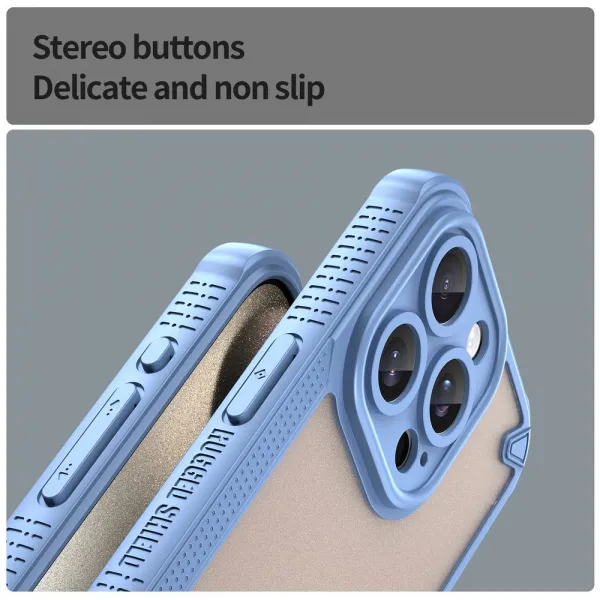 ArmorShield Hybrid Kryt, iPhone 15 Pro, modrý
