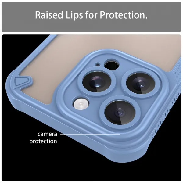 ArmorShield Hybrid Kryt, iPhone 15 Pro, modrý