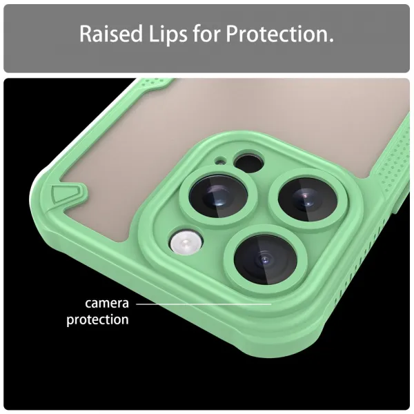 ArmorShield Hybrid Kryt, iPhone 16 Pro, zelený