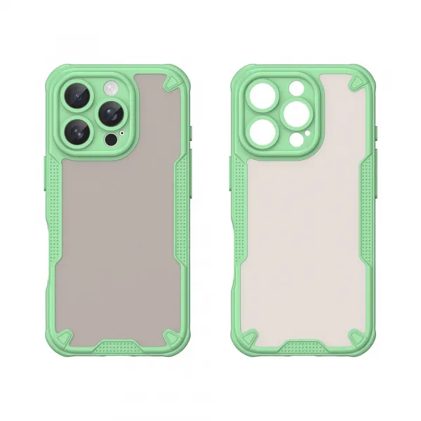 ArmorShield Hybrid Kryt, iPhone 16 Pro, zelený