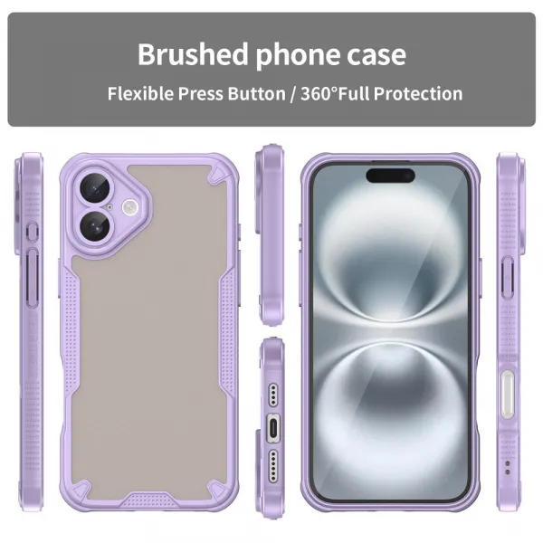 ArmorShield Hybrid Kryt, iPhone 16 Plus, fialový