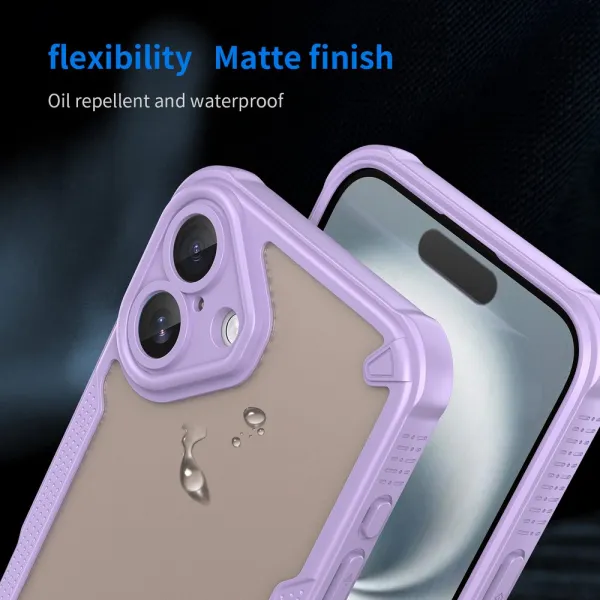 ArmorShield Hybrid Kryt, iPhone 16 Plus, fialový