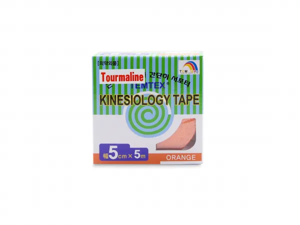 Temtex kinesio tape Tourmaline, oranžová tejpovacia páska 5cm x 5m