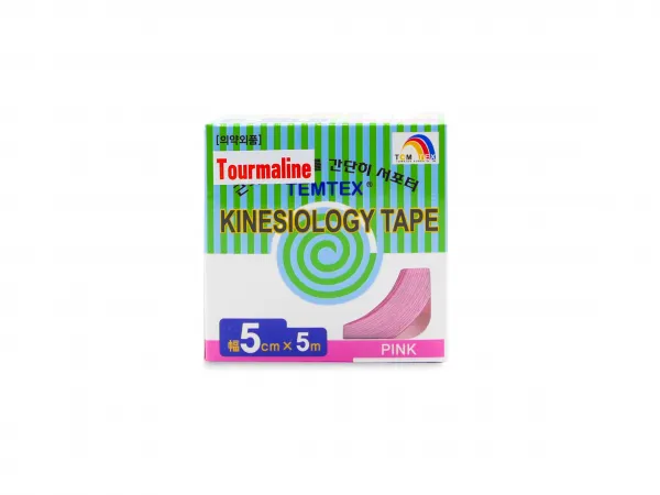 Temtex kinesio tape Tourmaline, ružová tejpovacia páska 5cm x 5m