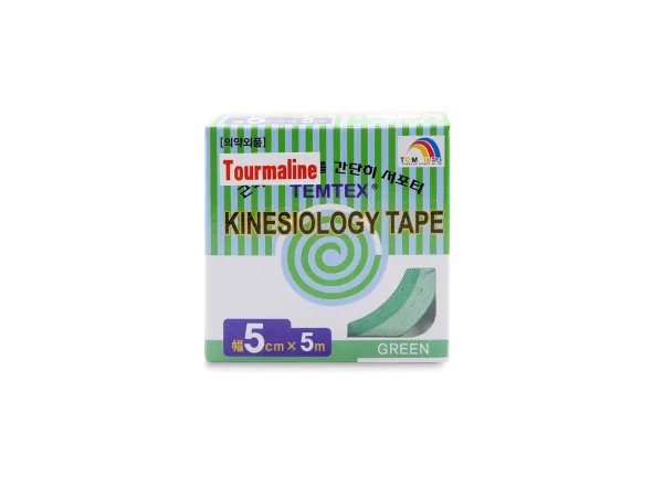 Temtex kinesio tape Tourmaline, zelená tejpovacia páska 5cm x 5m