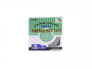 Temtex kinesio tape Classic, čierna tejpovacia páska 5cm x 5m