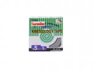 Temtex kinesio tape Tourmaline, čierna tejpovacia páska 5cm x 5m