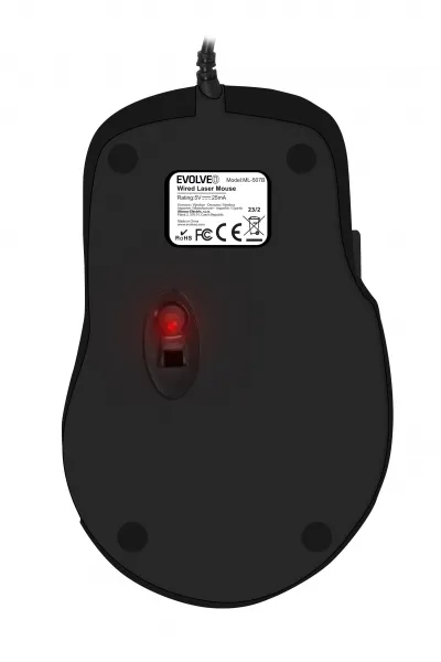 EVOLVEO Laserwire ML-507B, laserová myš, USB, černá