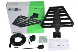 EVOLVEO Jade 2 LTE, 48dBi aktivní venkovní anténa DVB-T/T2, LTE filtr