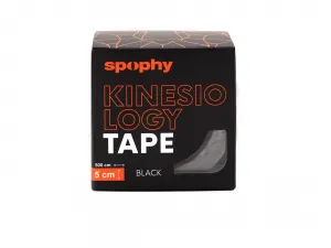 Spophy Kinesiology Tape Black, tejpovacia páska čierna, 5 cm x 5 m