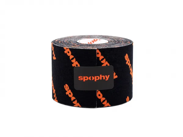 Spophy Kinesiology Tape Black, tejpovacia páska čierna, 5 cm x 5 m