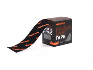 Spophy Kinesiology Tape Black, tejpovacia páska čierna, 5 cm x 5 m