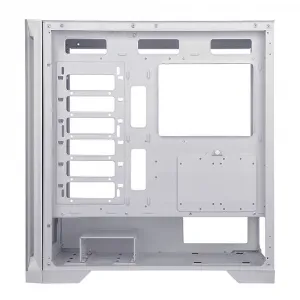 EVOLVEO Ptero Q2+, 2x predný panel - sklo/mriežka, 4x ventilácia, skriňa ATX - bielá