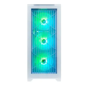 EVOLVEO Ptero Q2+, 2x predný panel - sklo/mriežka, 4x ventilácia, skriňa ATX - bielá