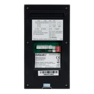 EVOLVEO DoorPhone AP2-2 káblový videotelefón pre dva byty s aplikáciou, čierny