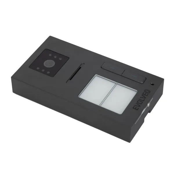 EVOLVEO DoorPhone AP2-2 káblový videotelefón pre dva byty s aplikáciou, čierny