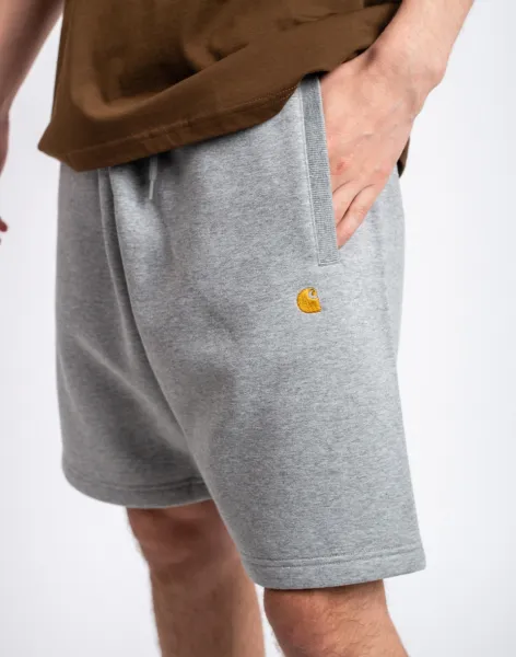 Carhartt WIP Chase Sweat Short "Grey Heather Gold" (I033669-00MXX)