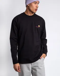 Carhartt WIP L/S American Script T-Shirt "Black" (I029955-89XX)