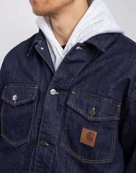 Carhartt WIP Lincoln Shirt Jac Blue rinsed M