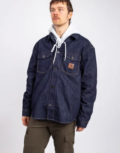 Carhartt WIP Lincoln Shirt Jac Blue rinsed M