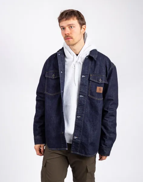 Carhartt WIP Lincoln Shirt Jac Blue rinsed M