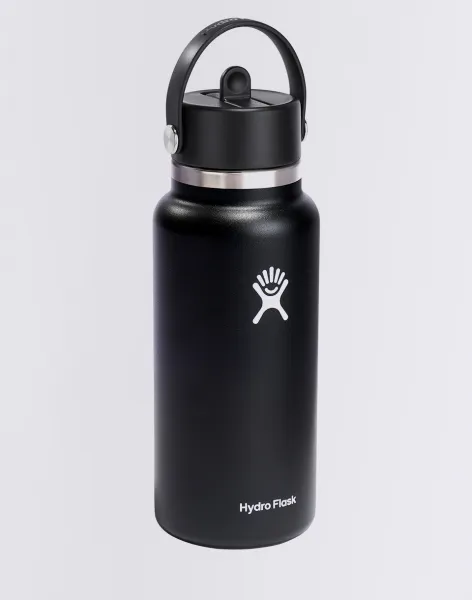Hydro Flask Wide Mouth with Flex Straw Cap 32 oz (946 ml) Black