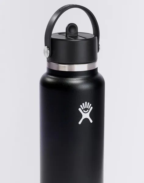 Hydro Flask Wide Mouth with Flex Straw Cap 32 oz (946 ml) Black