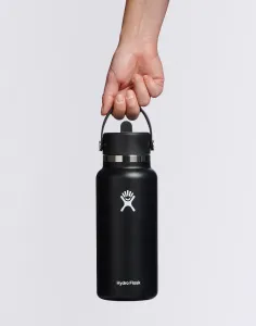 Hydro Flask Wide Mouth with Flex Straw Cap 32 oz (946 ml) Black