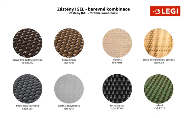 Zástena na balkón LEGI 5 x 1 m, ratan, hnedá ZJSG03611RD01