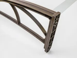 Vchodová strieška VALTELLINA 150 x 82 cm hnedá / bronz GU7315181