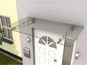 Vchodová strieška GUTTAVORDACH HD/LT 160 x 90 cm strieborná / číra GU7400024